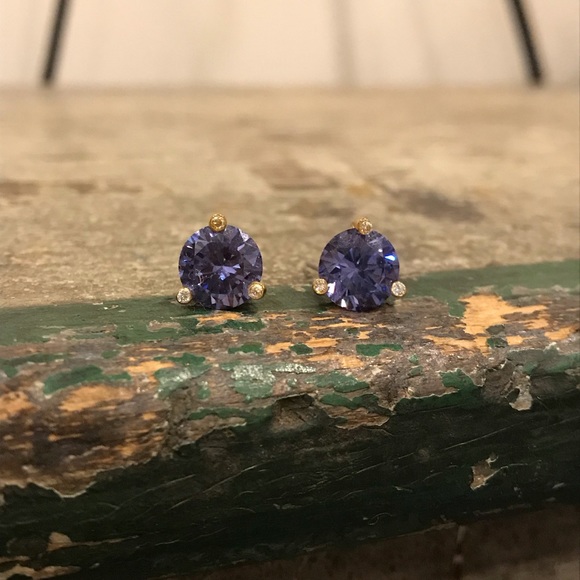 kate spade Jewelry - Brand New Kate Spade Amethyst Studs